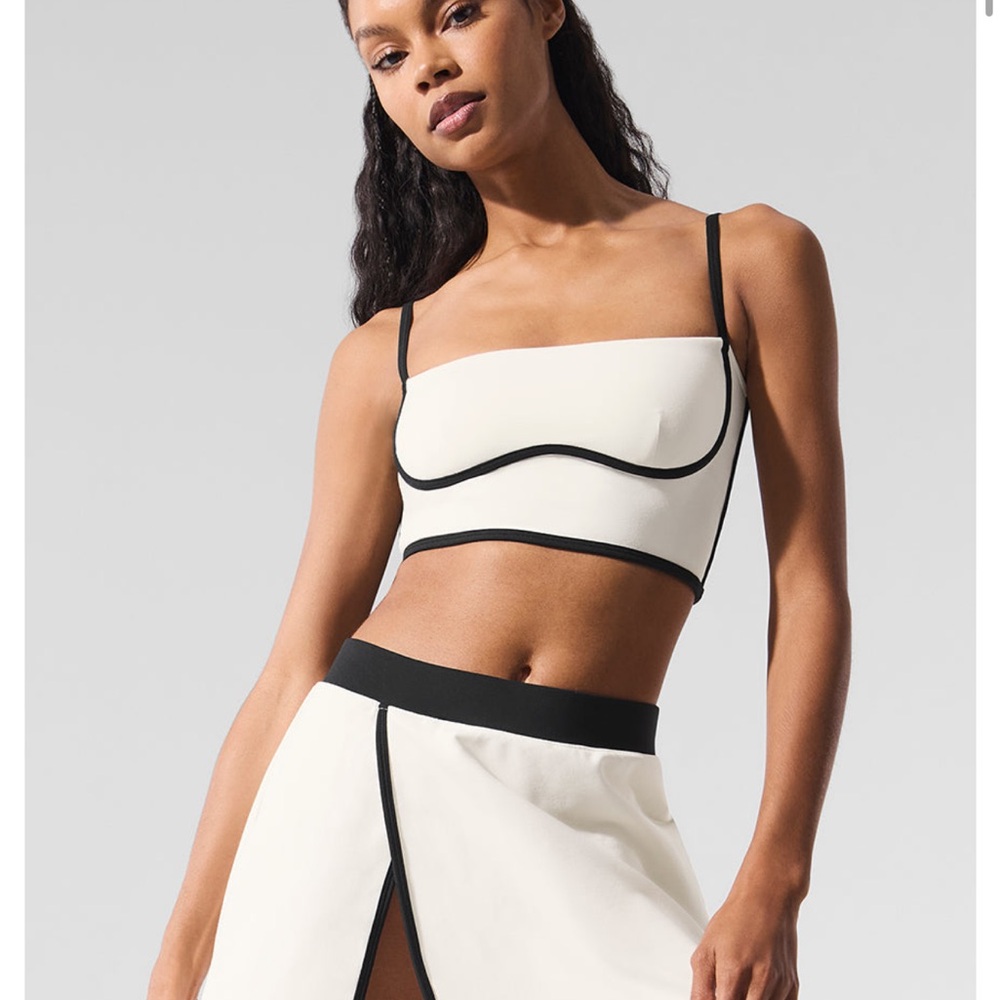alo ivory / black Airbrush Streamlined Bra Tank